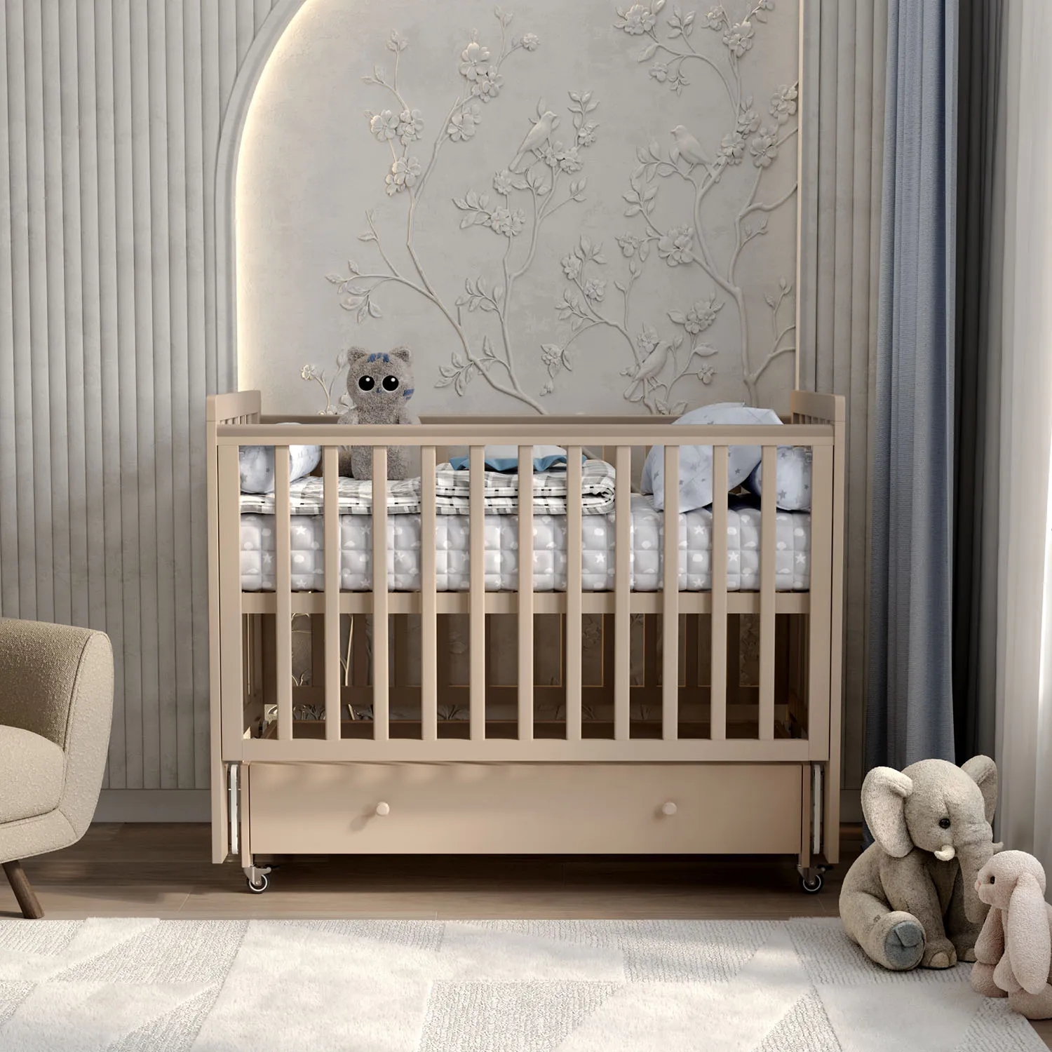 Кровать ANTEMI Classic Sleep 120х60 с ящиком-маятником