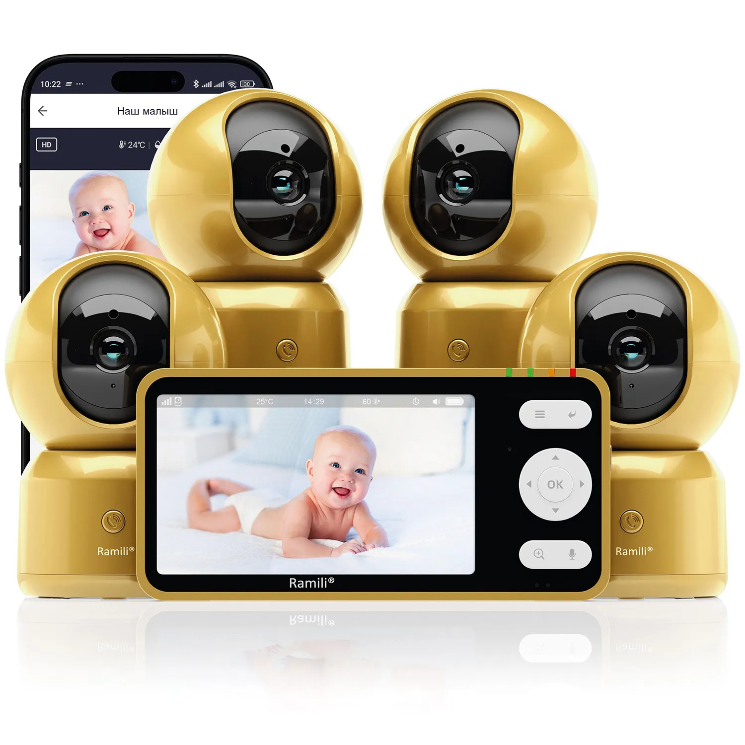 Видеоняня Ramili Baby RV1500X4GOLD