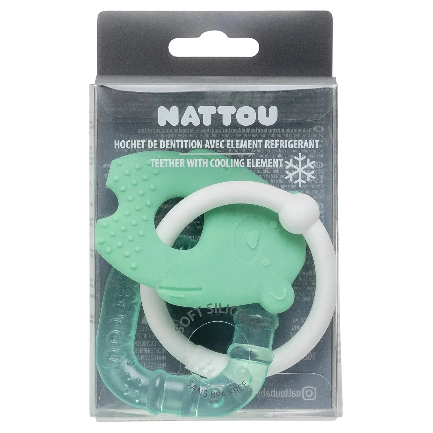 Прорезыватель Nattou Lapidou силикон, охлаждающий