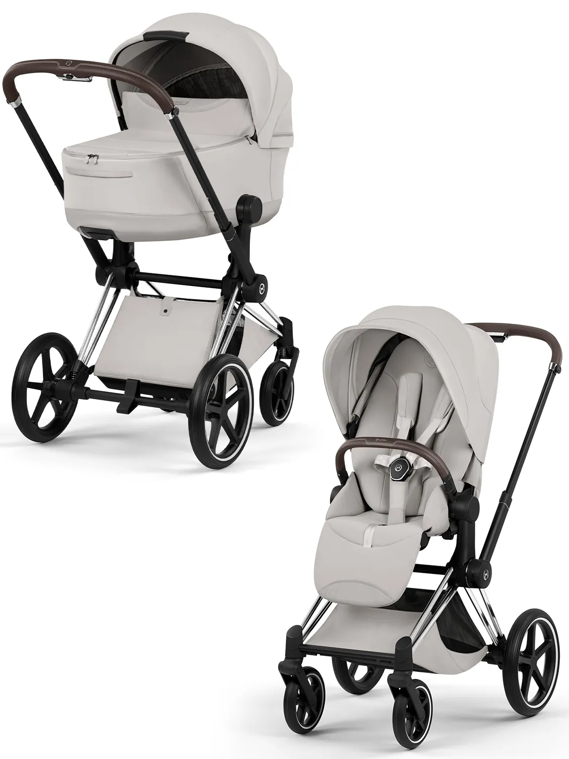 Коляска 2 в 1 Cybex Priam 5 Style шасси Chrome Brown