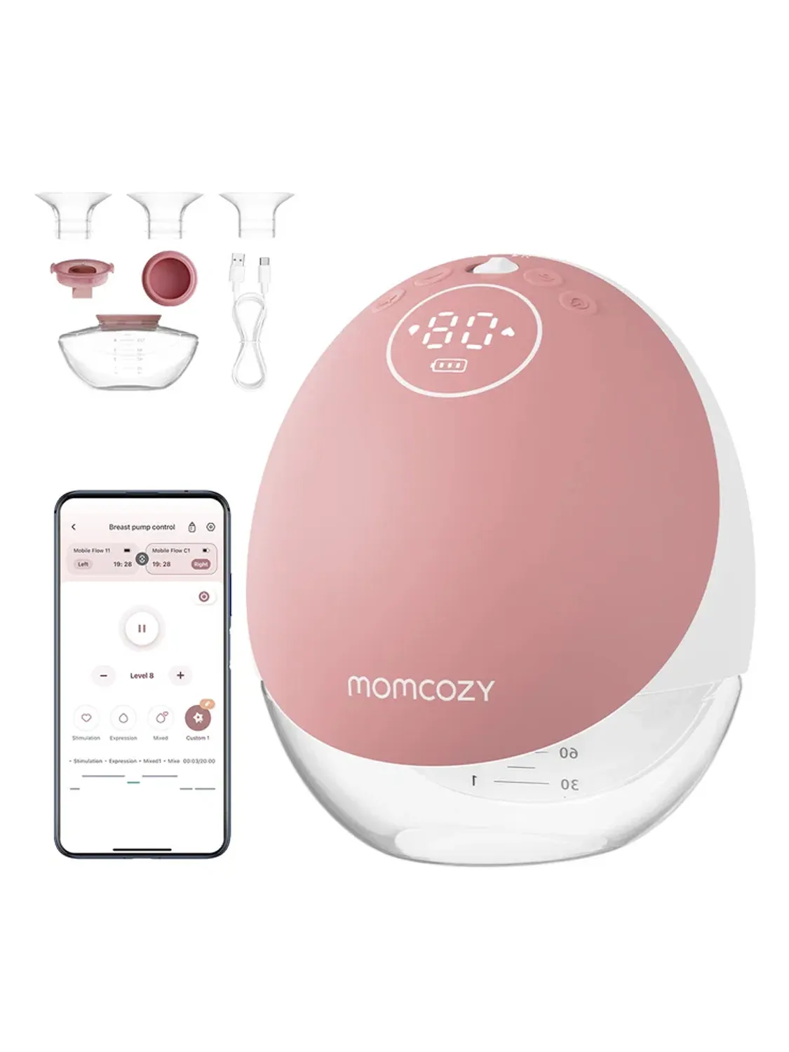 Молокоотсос Momcozy беспроводной портативный электрический BP223