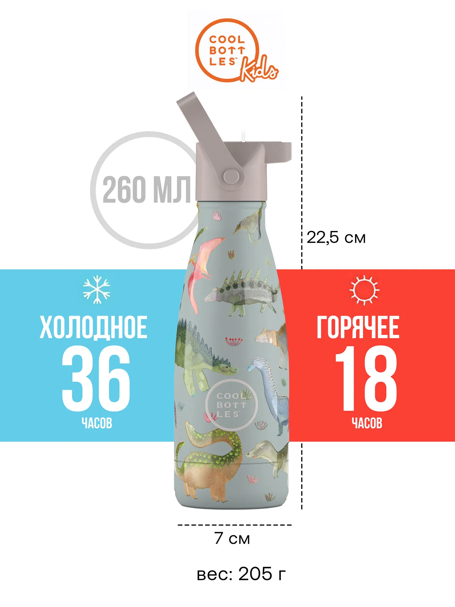 Термос–термобутылка Cool Bottles Kids 260мл