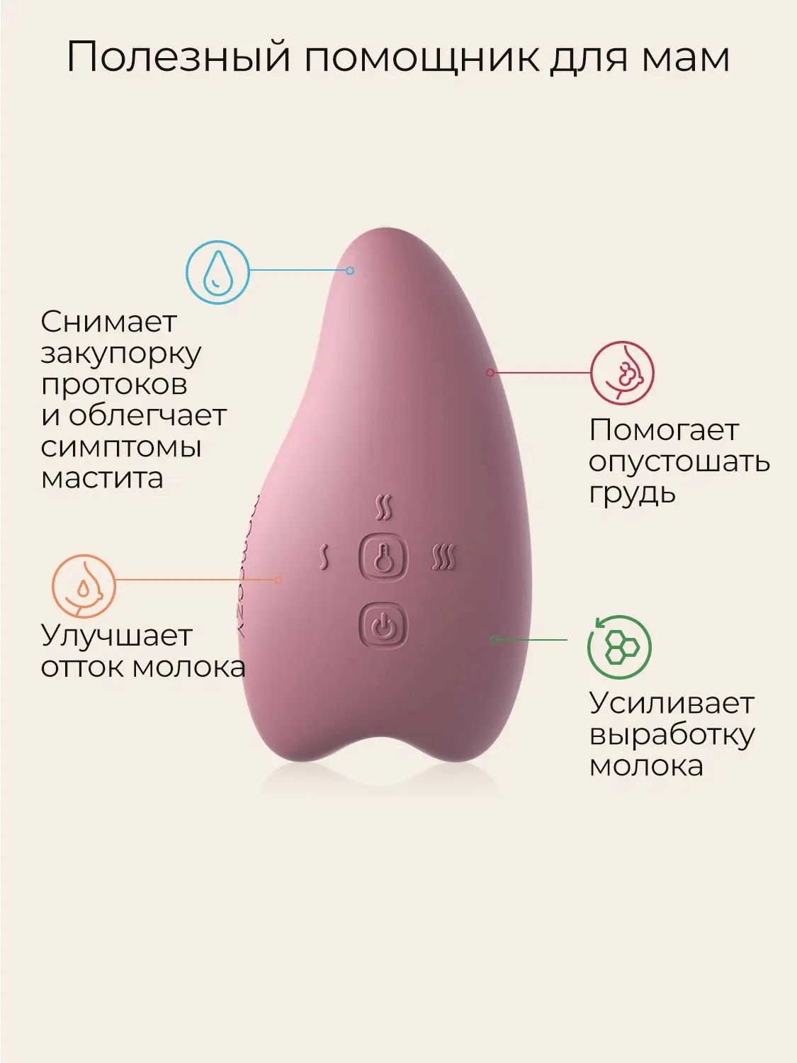 Лактомассажер Momcozy с подогревом и вибрацией A1