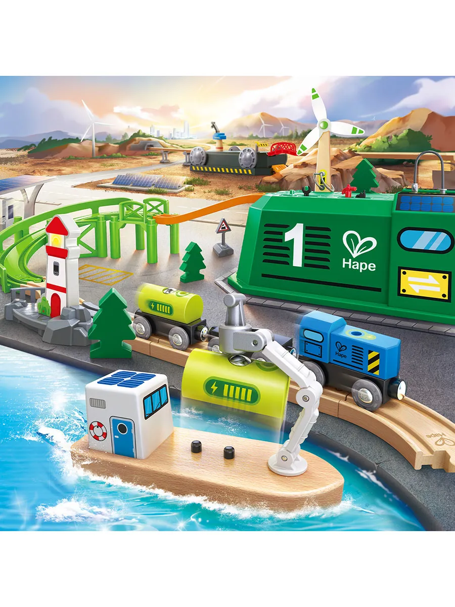 Игровой набор HAPE ж/д «Ветро-солнечная электростанция» E3885_HP