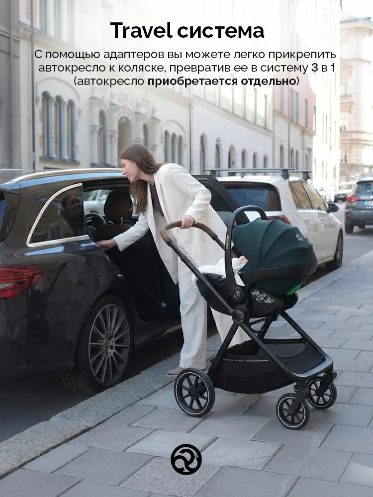 Коляска 2 в 1 Bumprider Atlas, большая люлька, пружинная амортизация