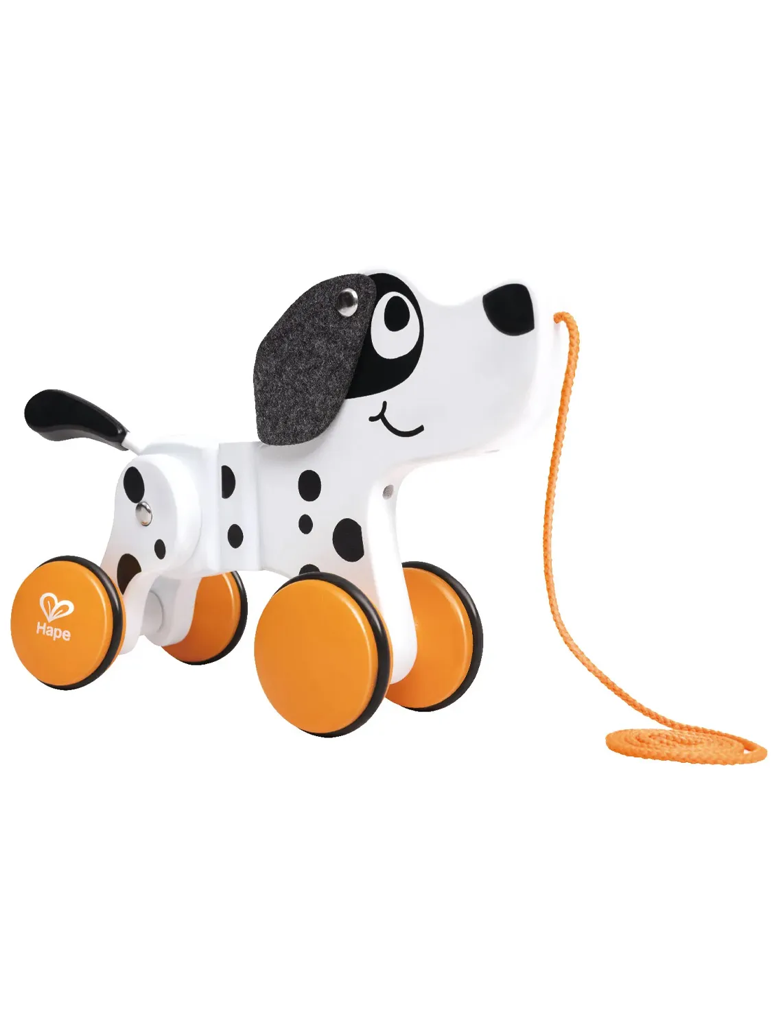 Игрушка-каталка HAPE серия «Зверики» Собачка на веровочке E0368_HP