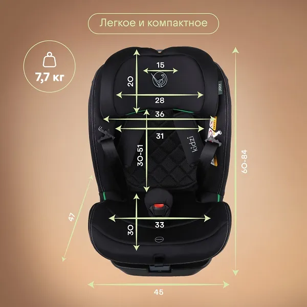 Автокресло 0+/1/2/3 KIDZI Spin 360 i-Size
