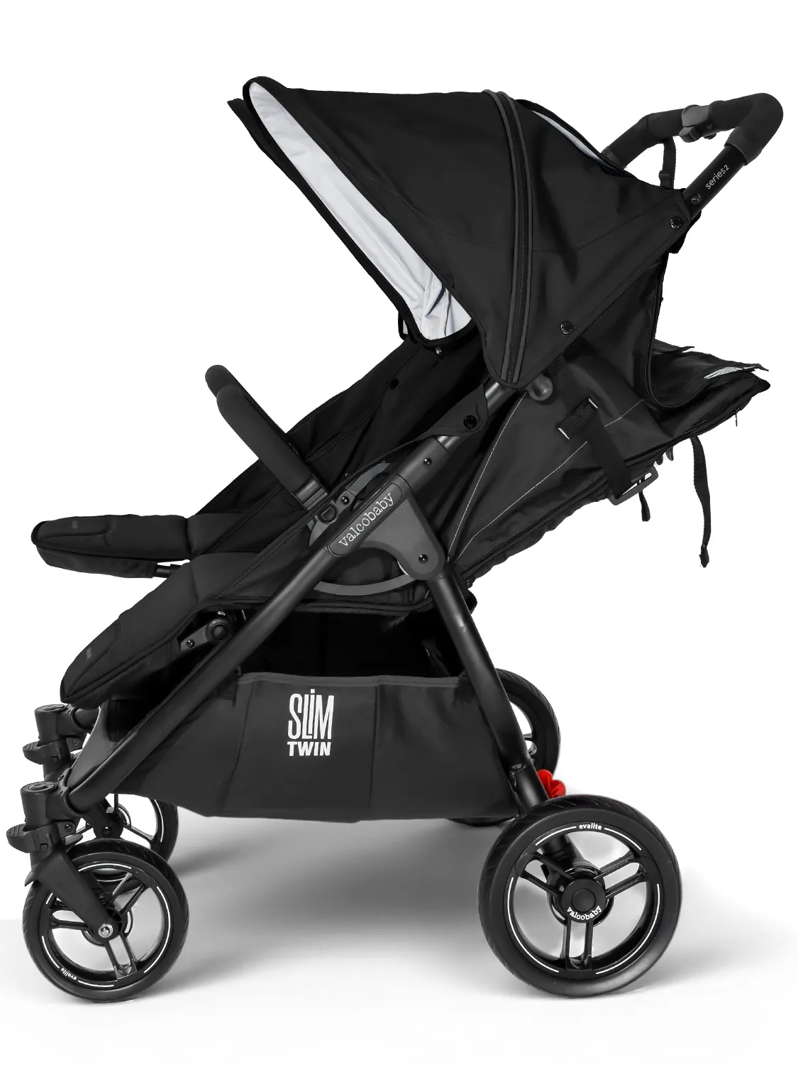 Коляска прогулочная для двойни Valco Baby Slim Twin 2.0