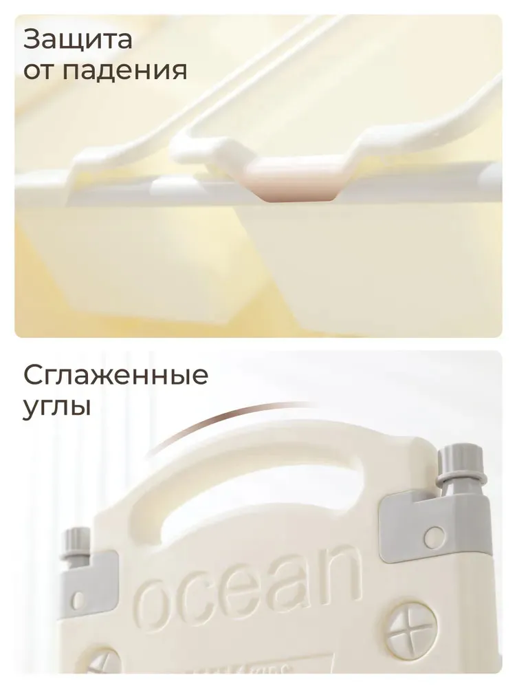 Стеллаж UNIX Kids для игрушек (10 ящиков) Ocean Grey