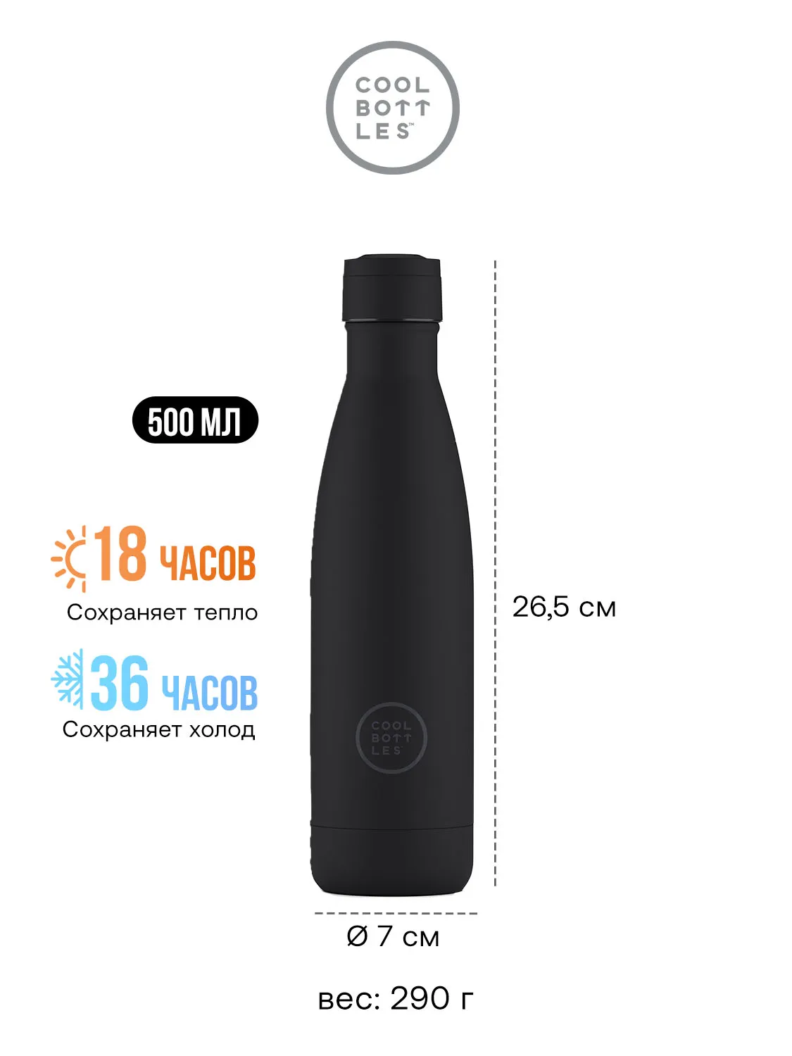 Термос–термобутылка Cool Bottles 500мл