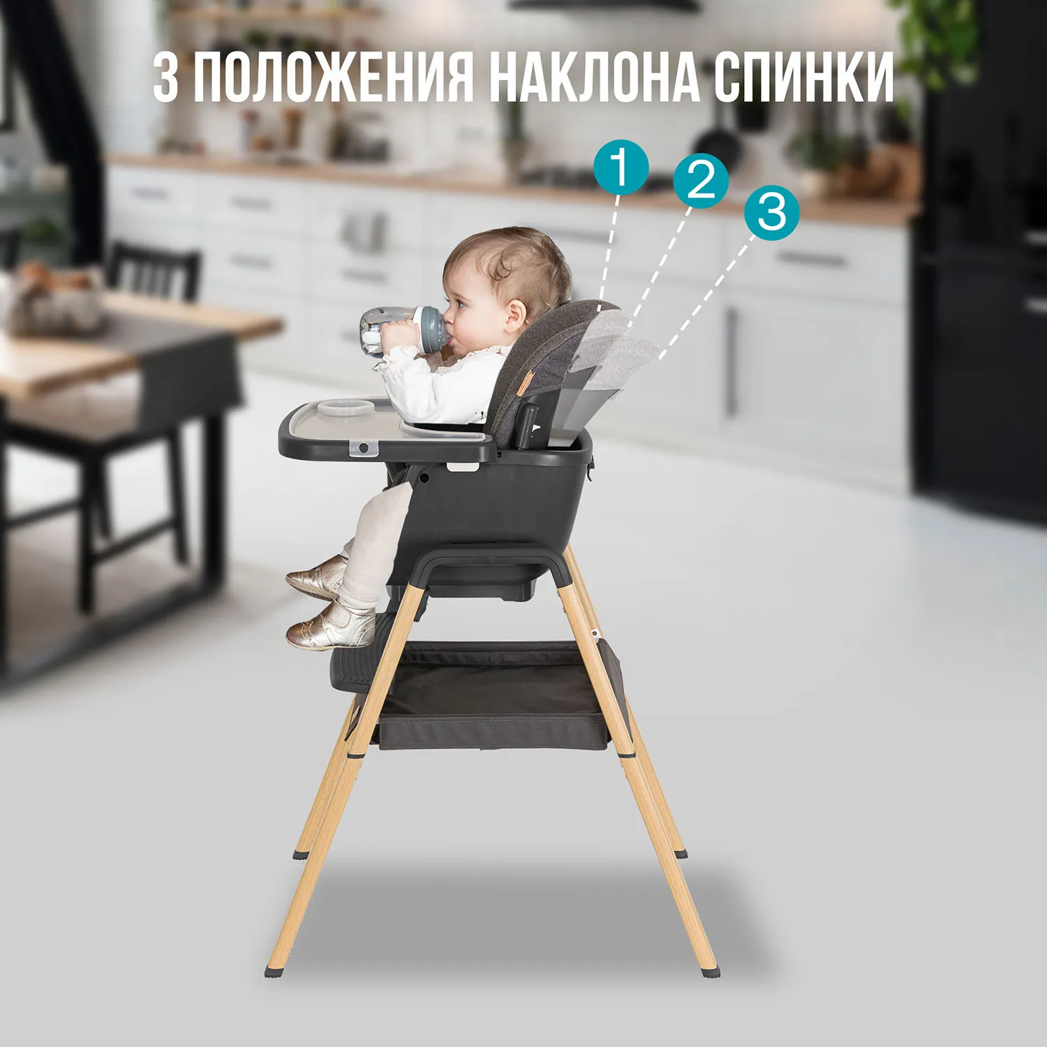 Набор: Стульчик Tutti Bambini NOVA Complete + Качели Fiorellino mint BSN001