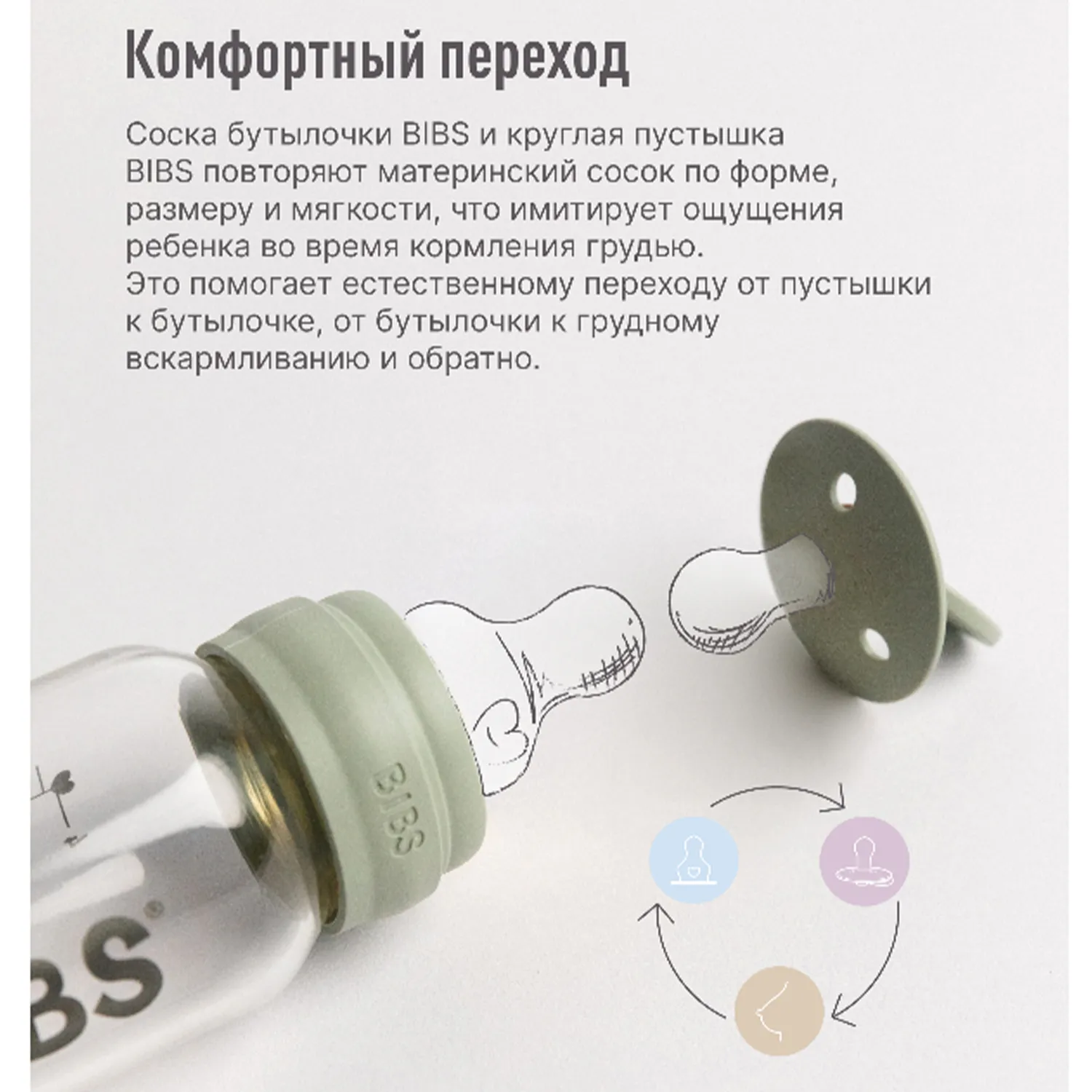 Соска BIBS силиконовая для бутылочки быстрый поток, 2 шт.