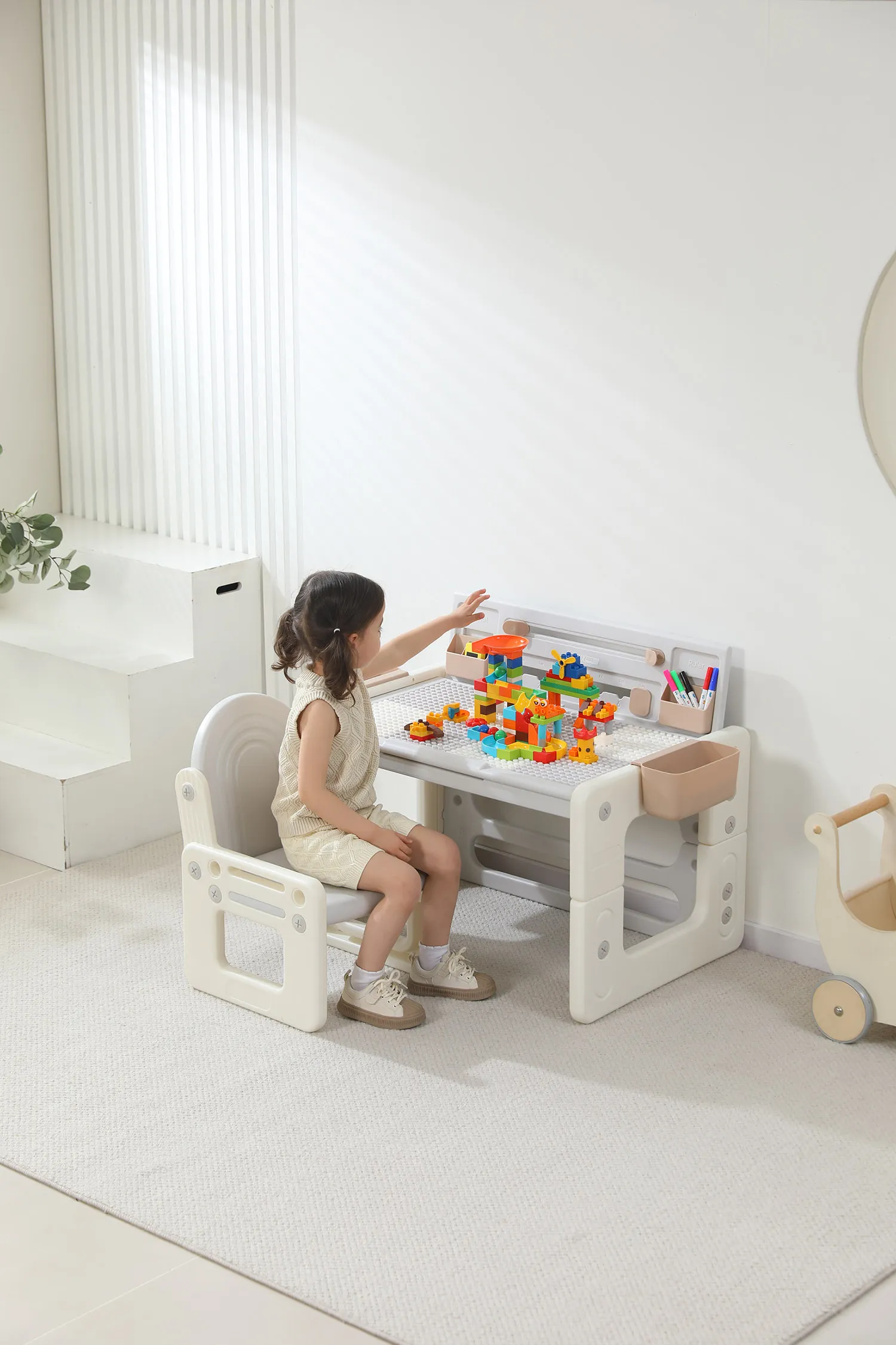 Стол со стульчиком 4 в 1 детский развивающий UNIX Kids