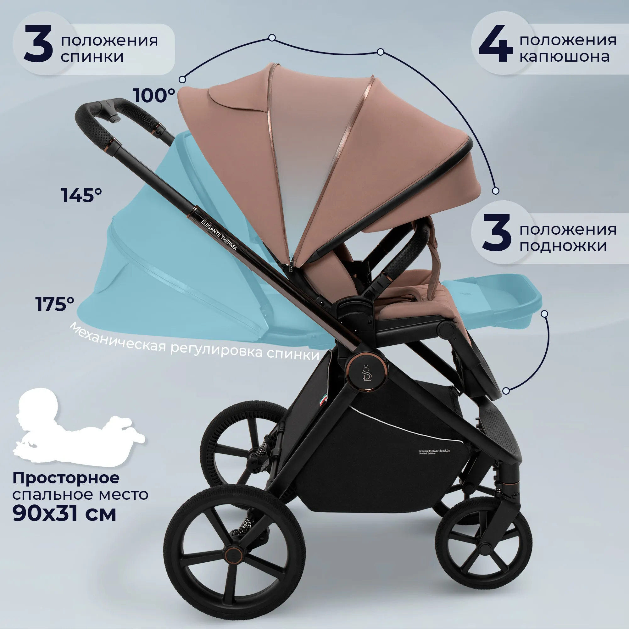 Коляска прогулочная SBL Elegante Therma