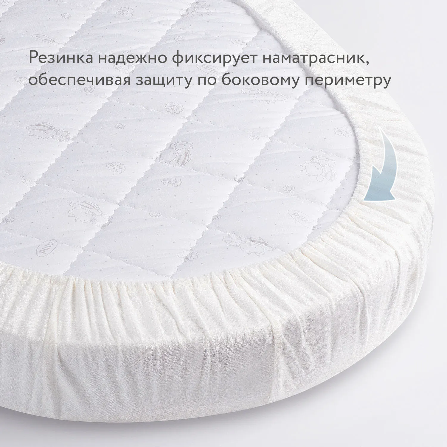 Наматрасник непромокаемый Fiorellino Bamboo Waterproof Lux Ring чехол 740х740 мм НН-FCL/74