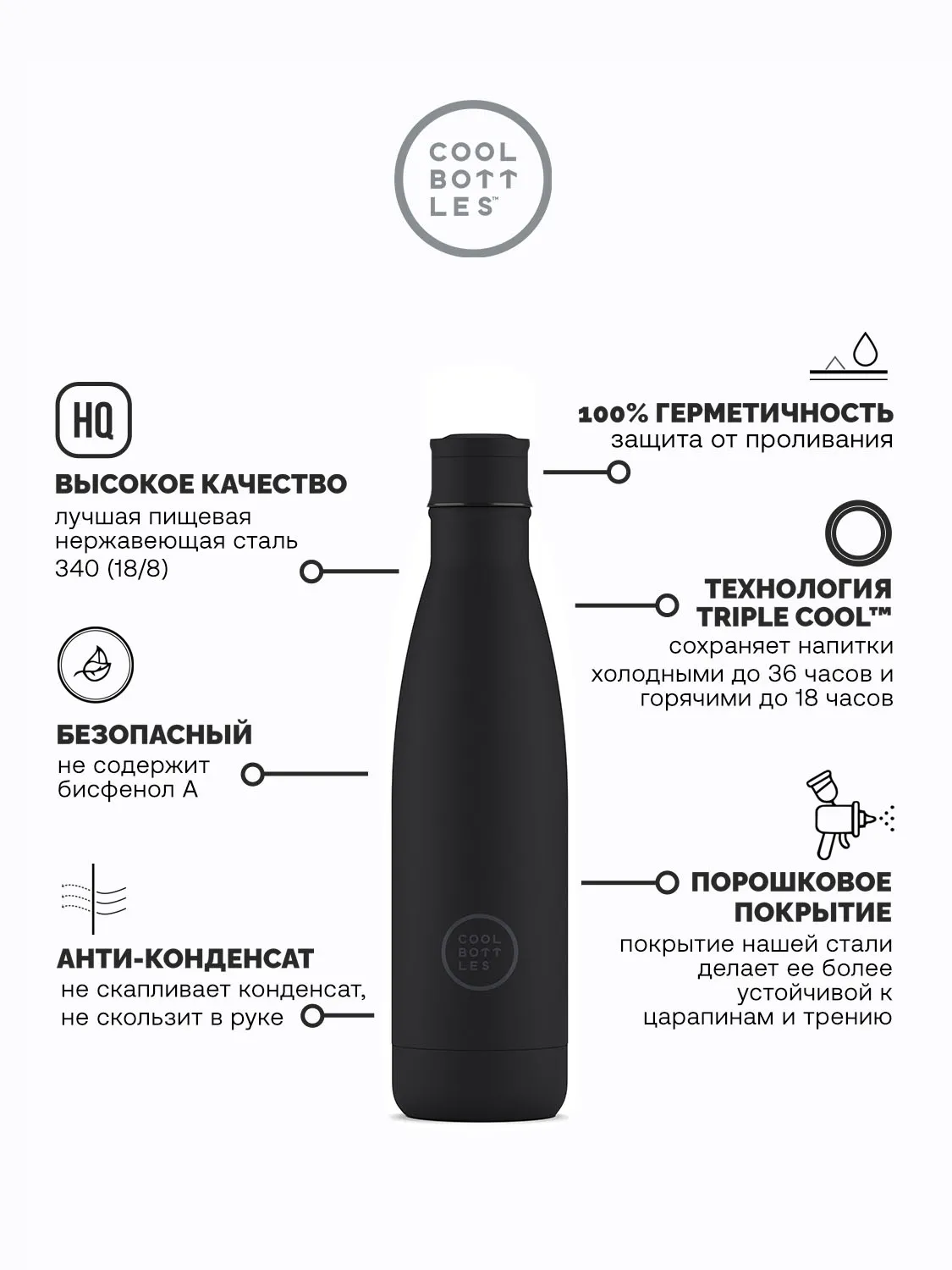 Термос–термобутылка Cool Bottles 500мл