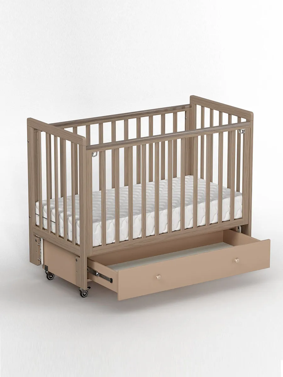 Кровать ANTEMI Classic Sleep Premium 120х60 с ящиком-маятником капучино НИК 24