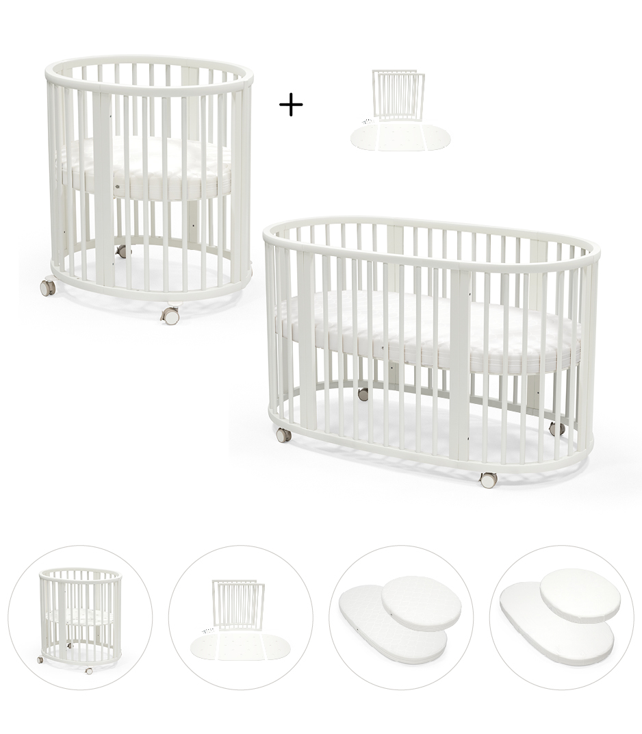 Комплект Stokke 5 предметов: Люлька Sleepi Mini + 2 Матраса + Расширение + Простыня