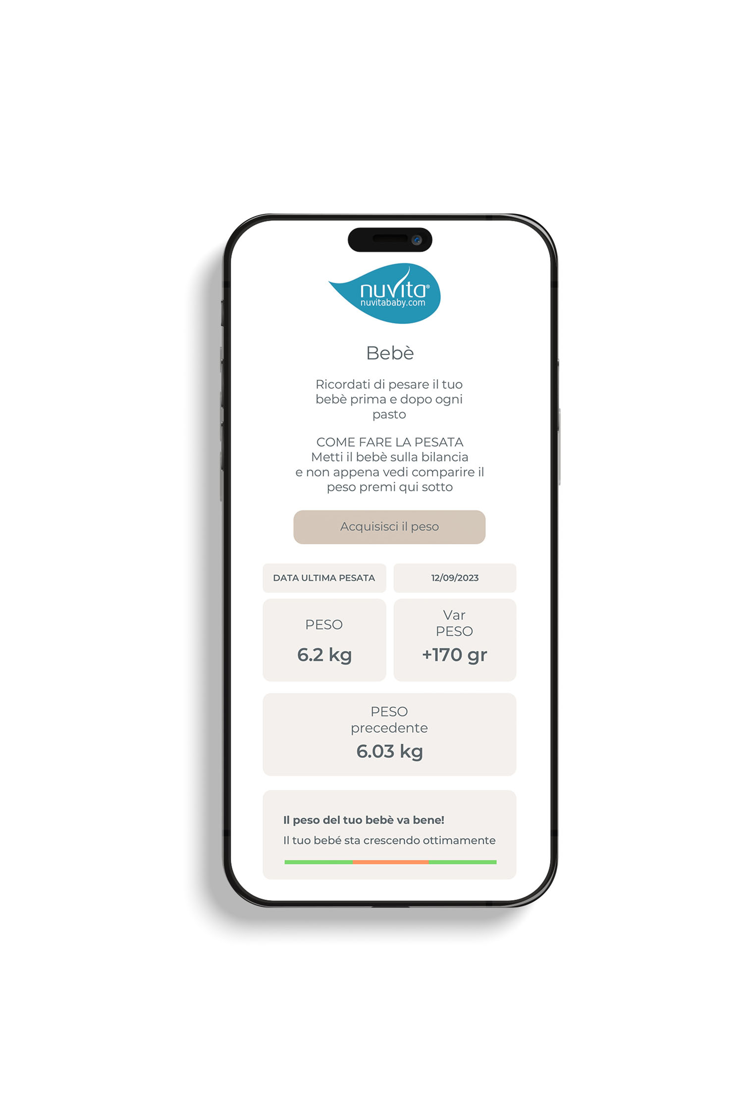 Весы электронные Nuvita 1330 PRIMIPESI CONNECT