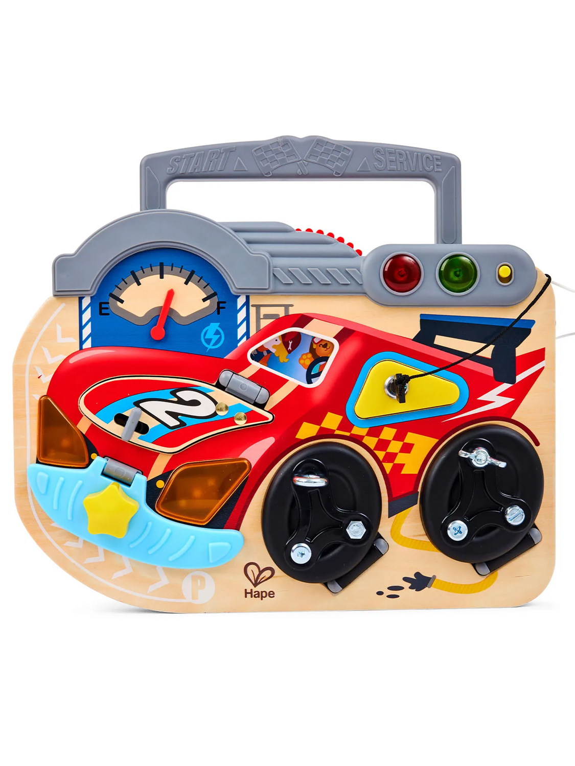 Игрушка HAPE развивающий бизиборд «Маленький гонщик» E1120_HP
