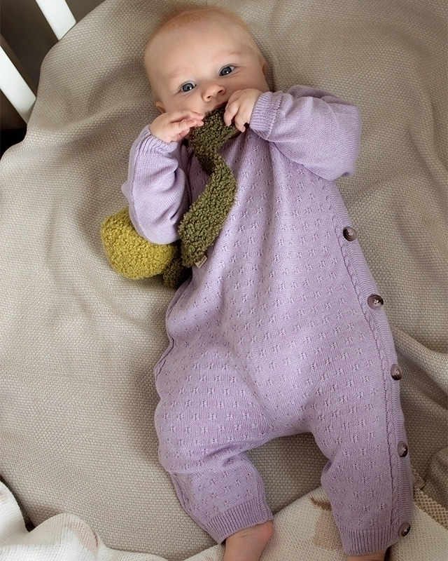 Комбинезон детский LoomKnits Лиловый смесовый хлопок