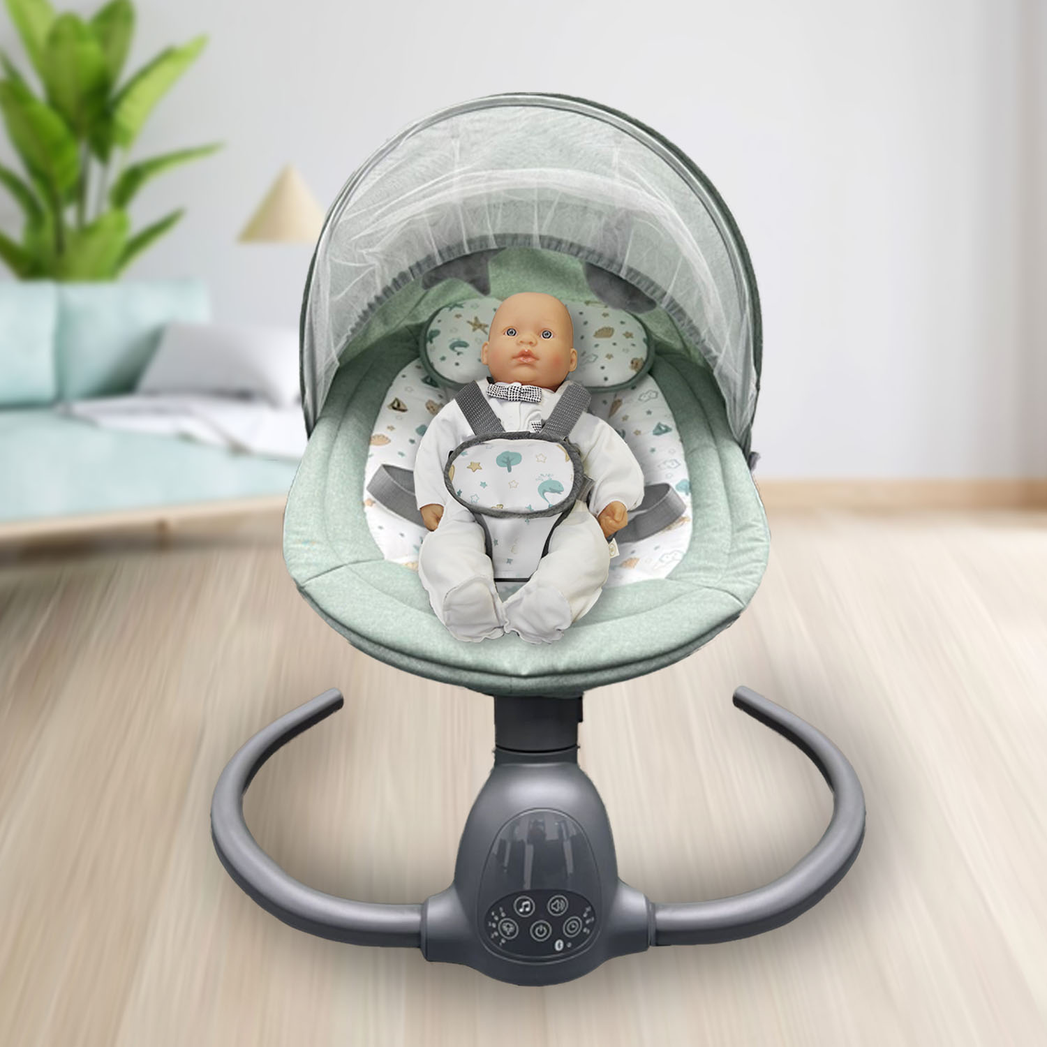 Набор: Стульчик Tutti Bambini NOVA Complete + Качели Fiorellino mint BSN001