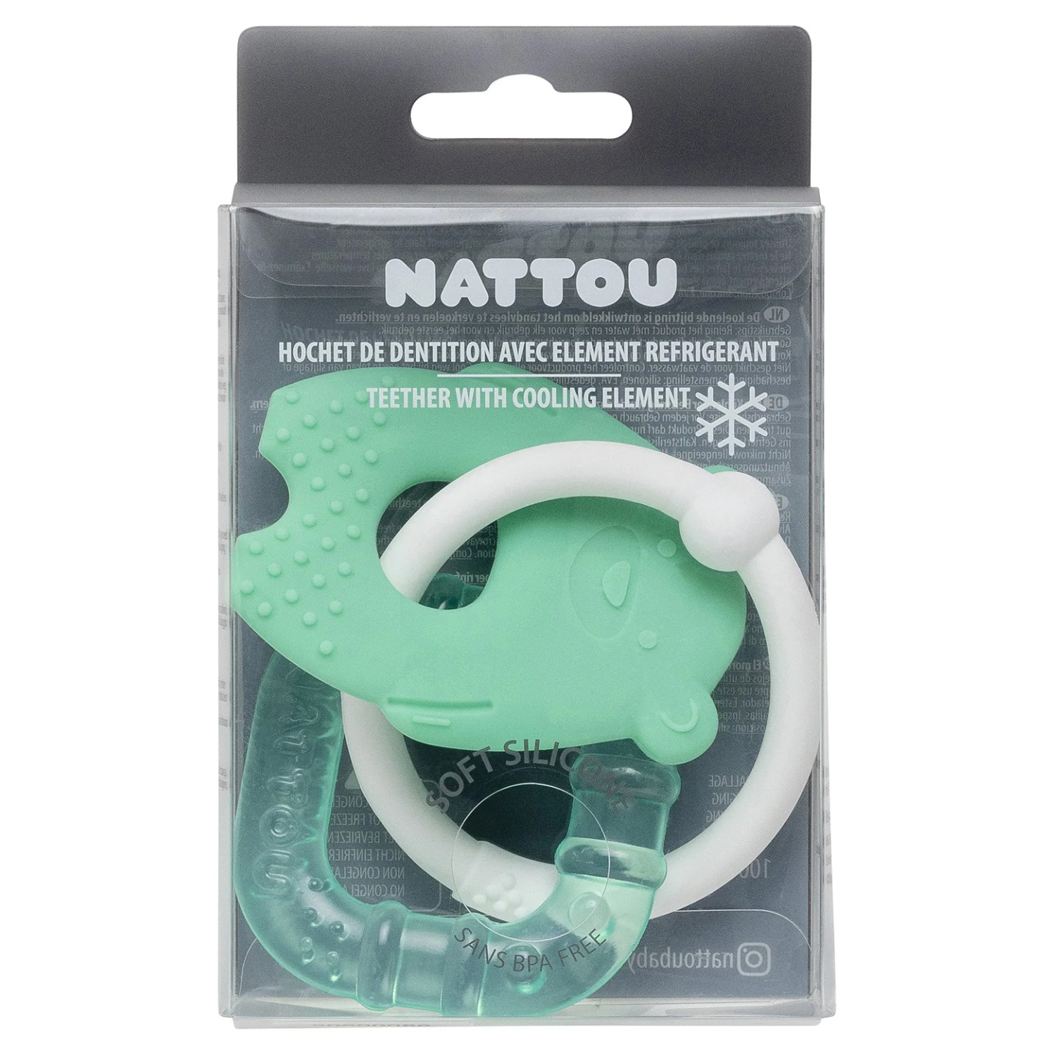 Прорезыватель Nattou Lapidou силикон, охлаждающий