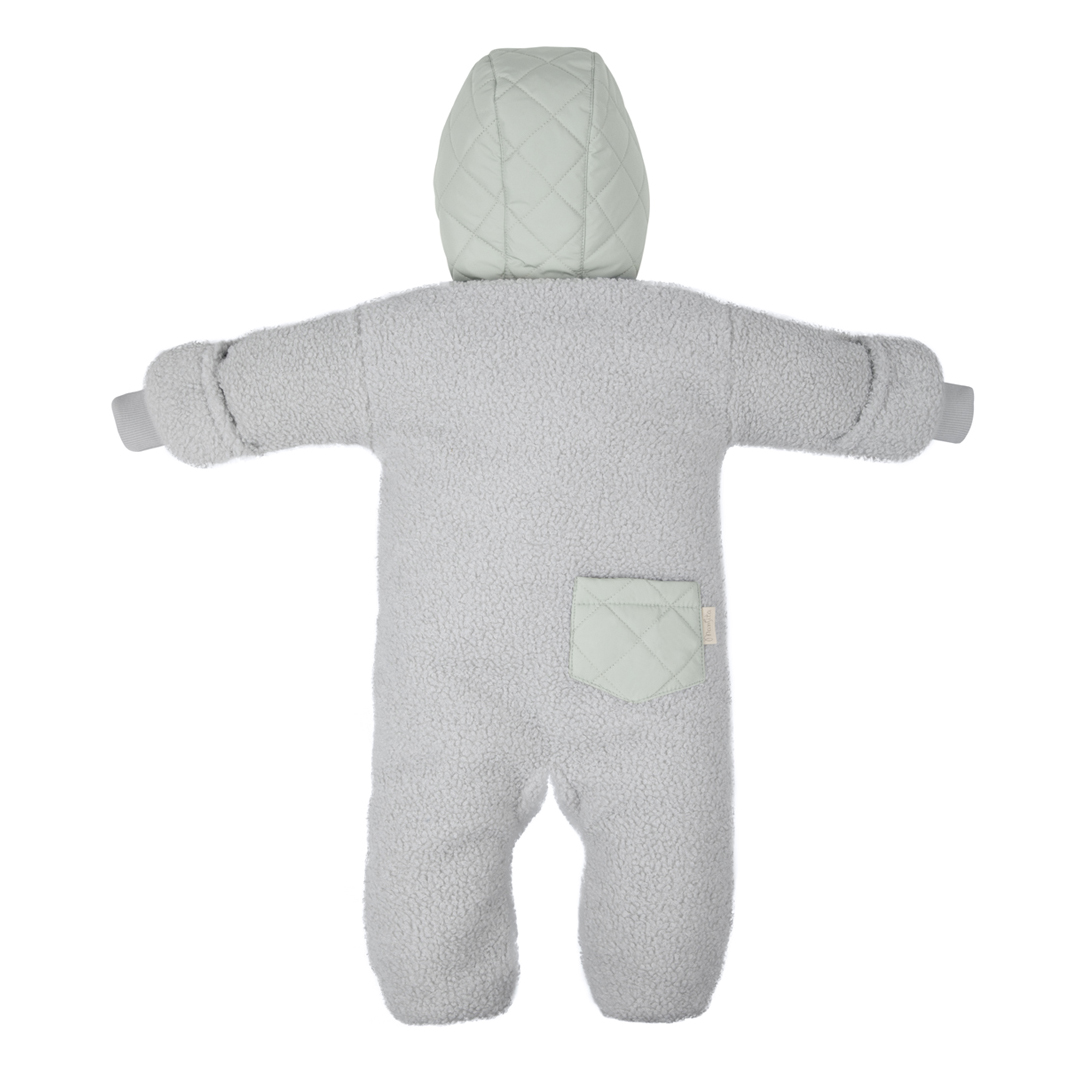 Комбинезон детский утепленный Mansita Teddy цвет фисташково-серый