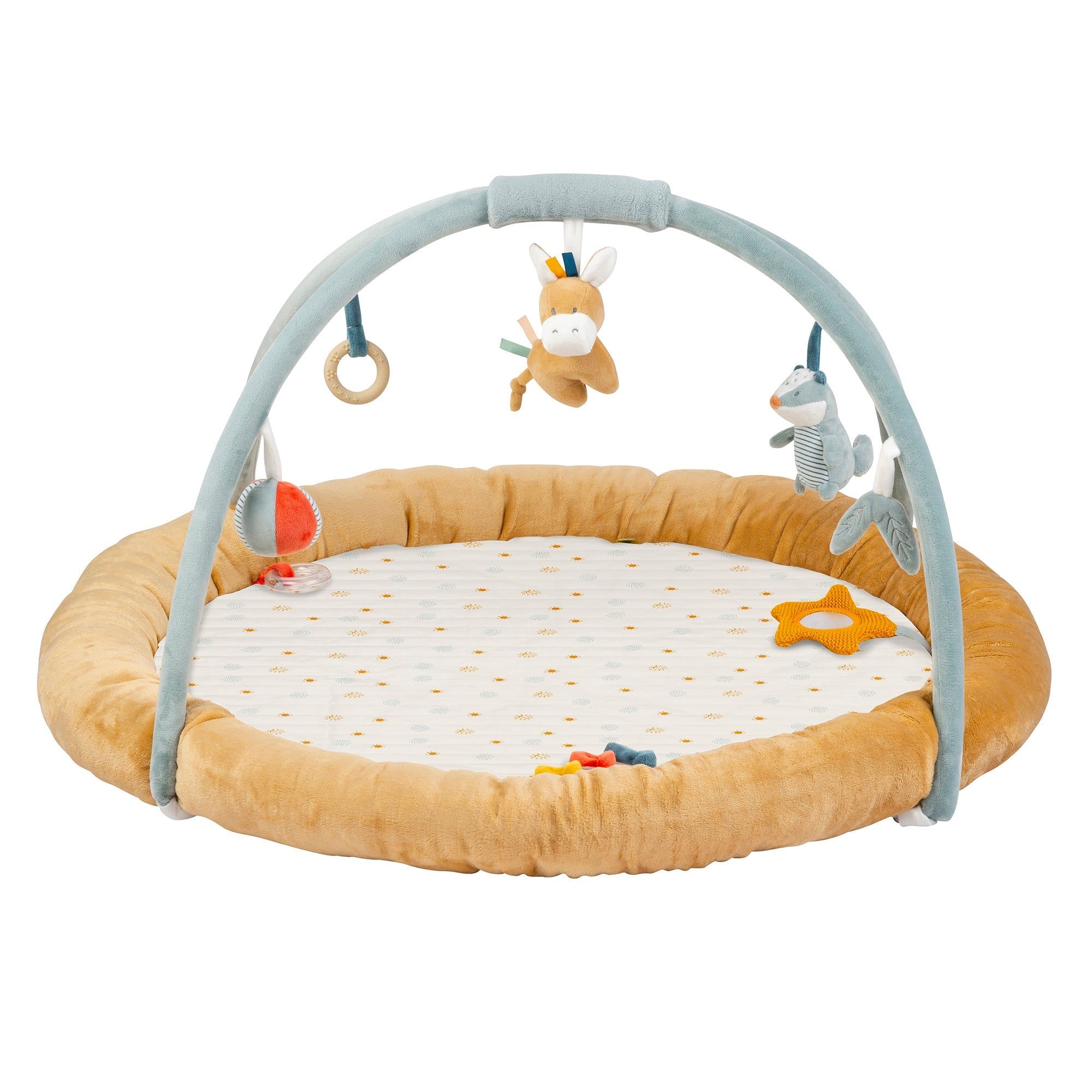 Коврик детский игровой круглый Nattou FELIX & LEO Барсук и Ослик 595193