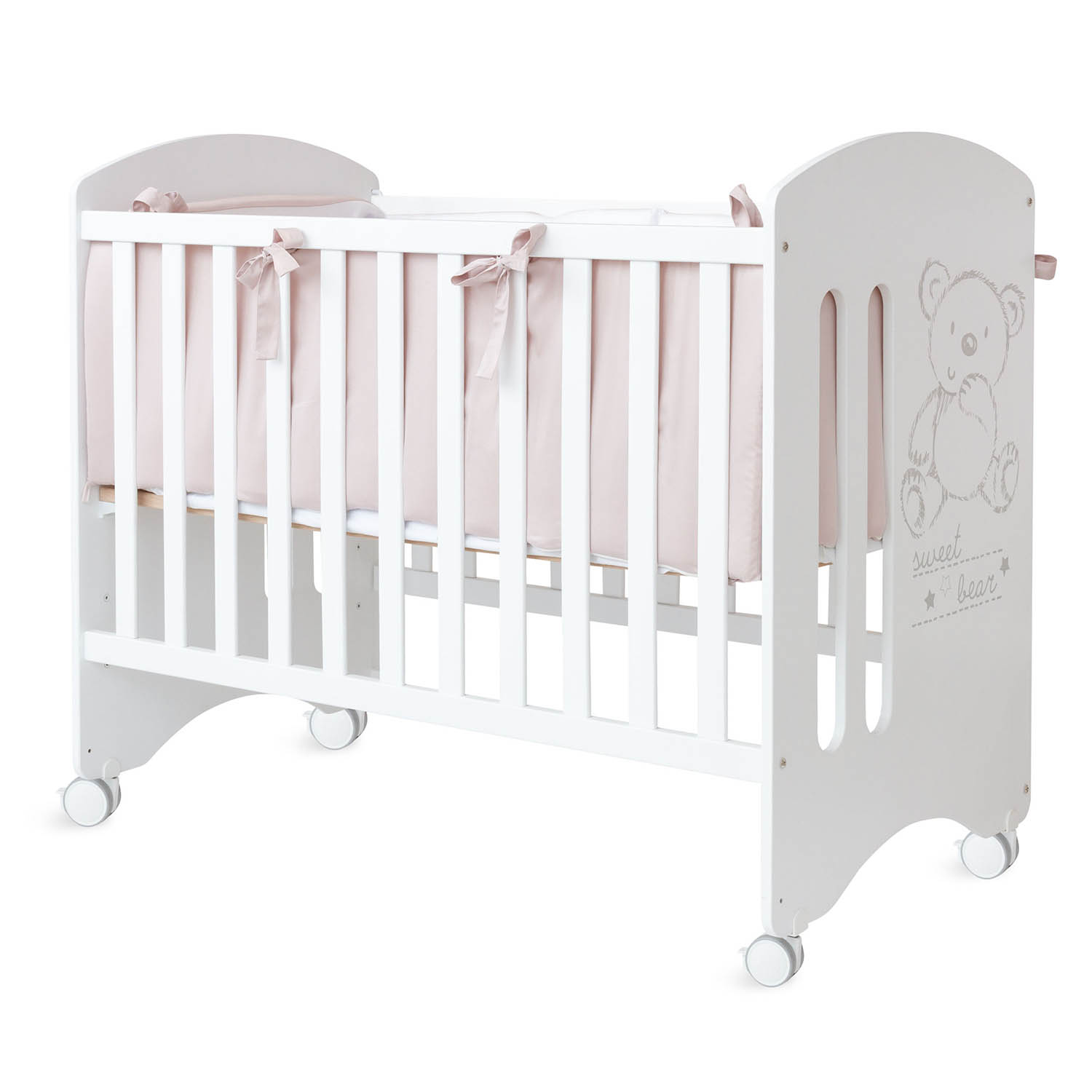 Приставная кроватка 120x60 Micuna Sweet Bear Basic + Матрас полиуретановый СН-620