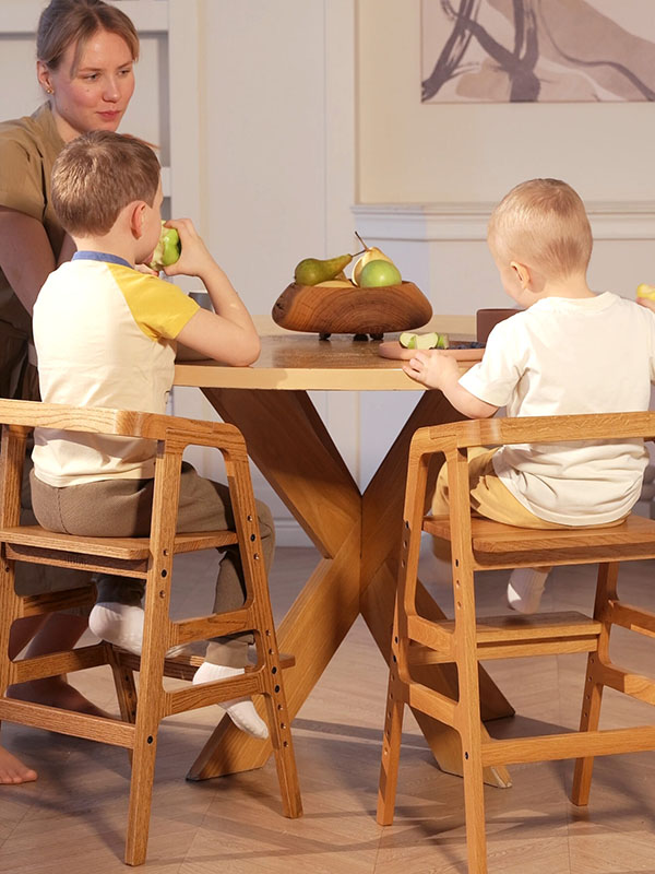 Стульчик регулируемый mommy’s uma массив дуба