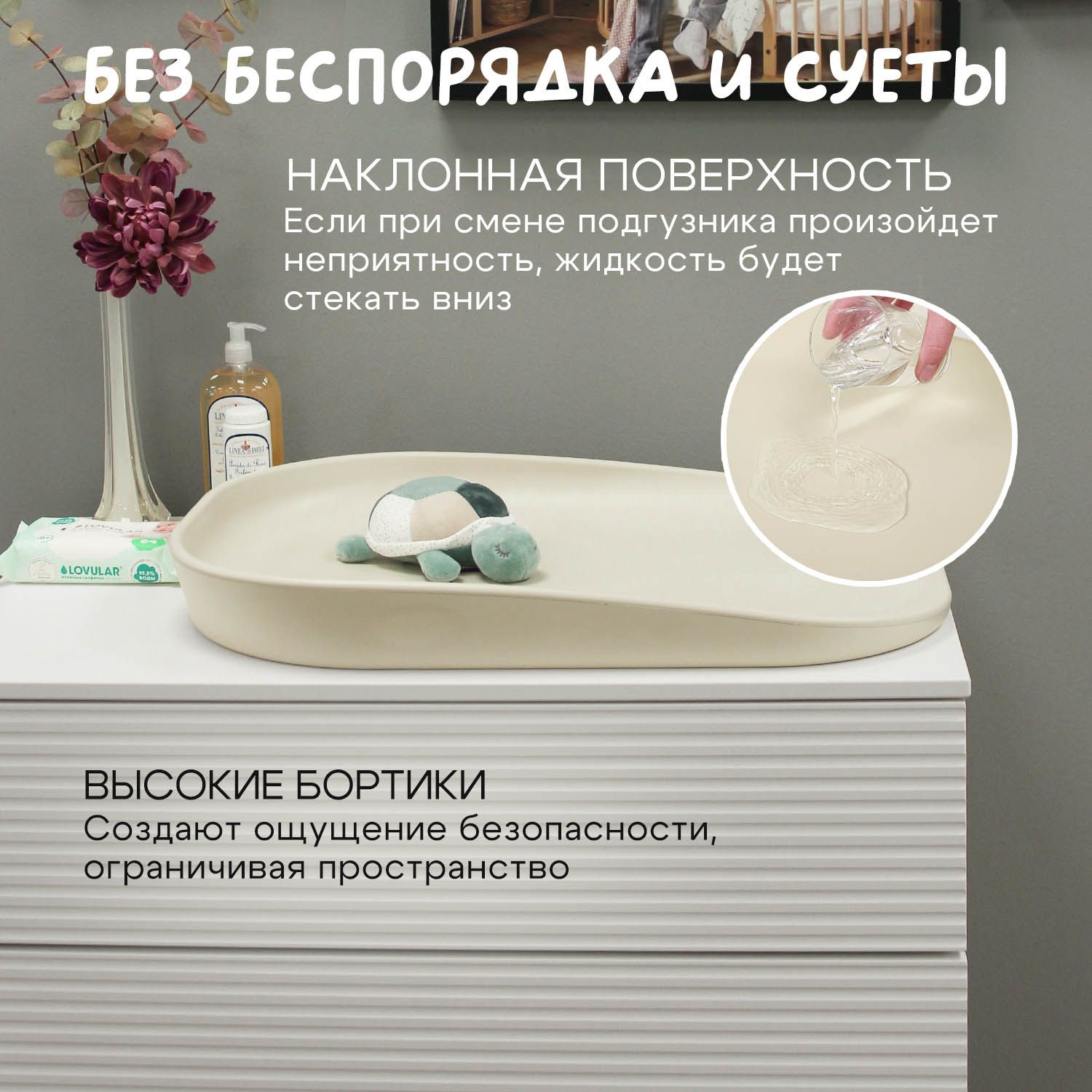 Инновационный пеленальный матрасик Fiorellino