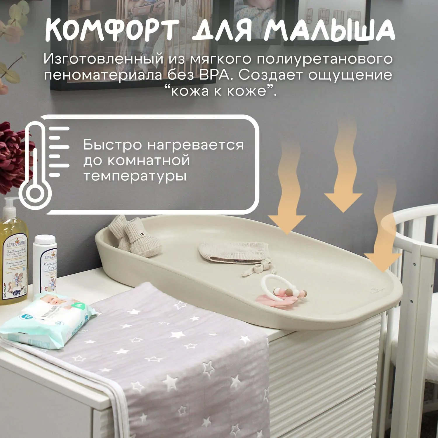 Инновационный пеленальный матрасик Fiorellino Витрина