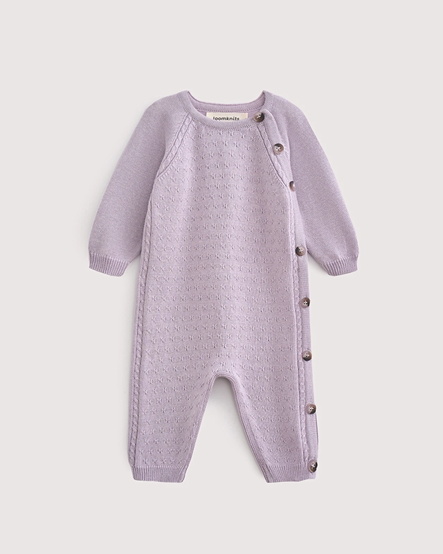 Комбинезон детский LoomKnits Лиловый смесовый хлопок