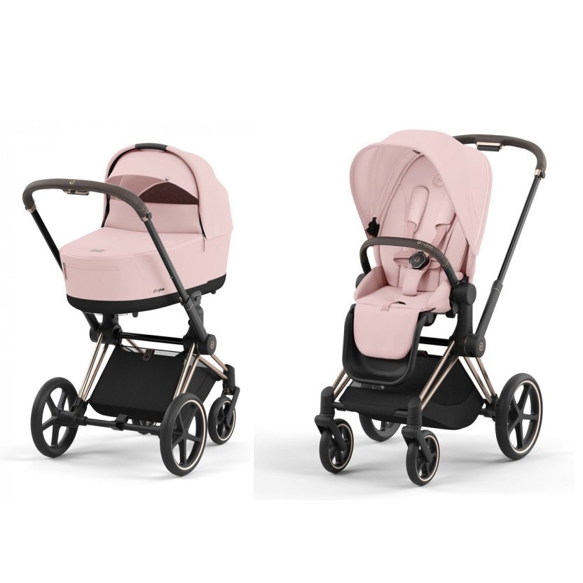 Комплект коляска 2 в 1 Cybex Priam IV шасси Rosegold