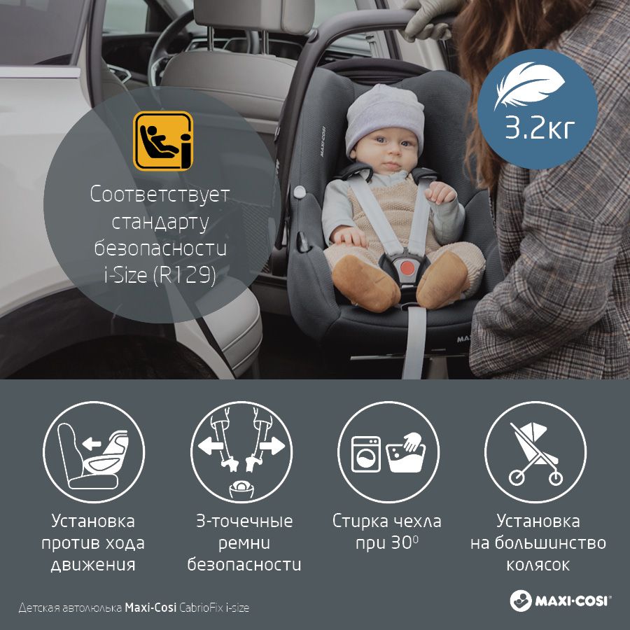 Автокресло 0+ Maxi-Cosi CabrioFix i-Size (0-13 кг)