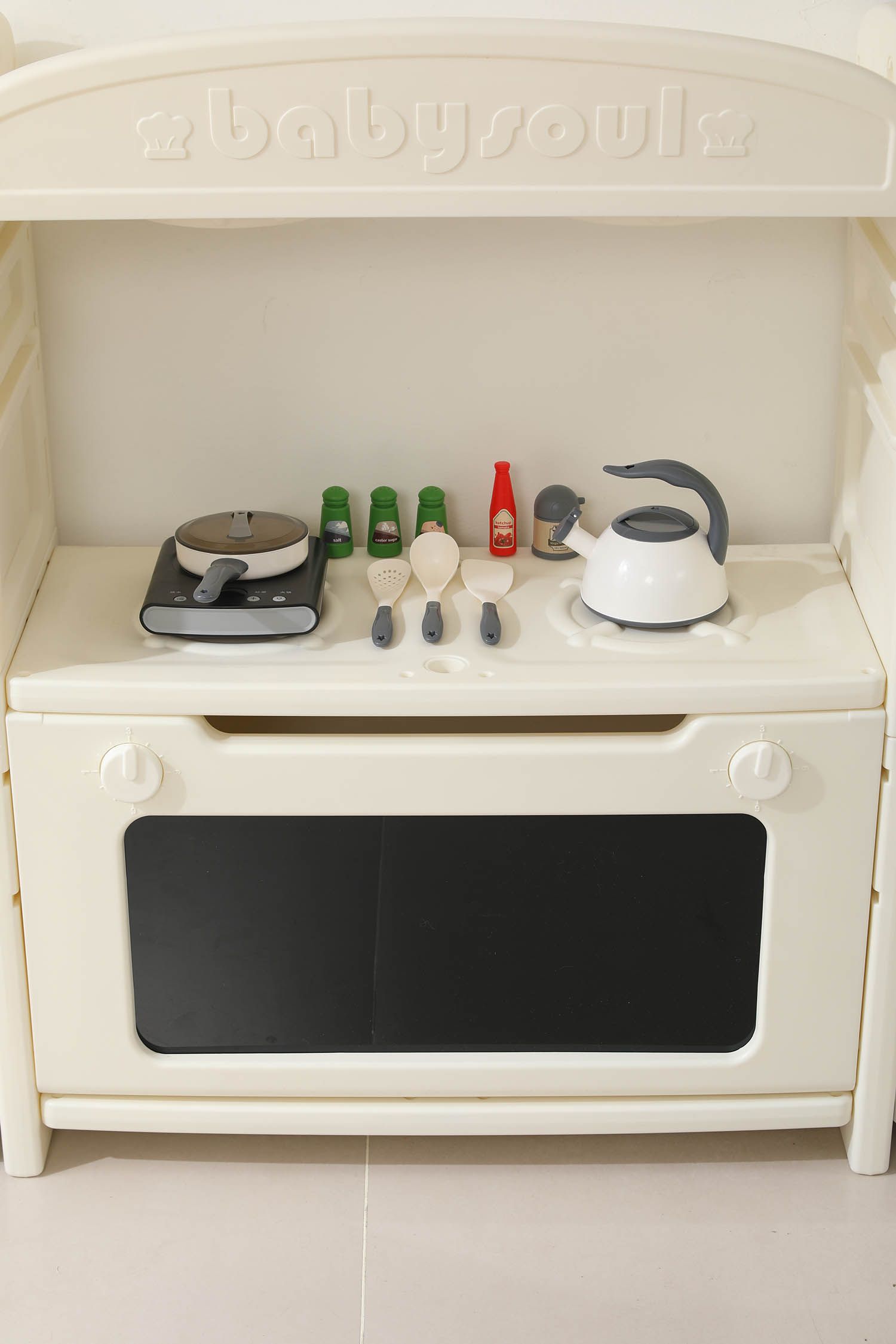 Кухня детская UNIX Kids Cook & Store 8 Grey PKTNC&S8GRY 48 элементов