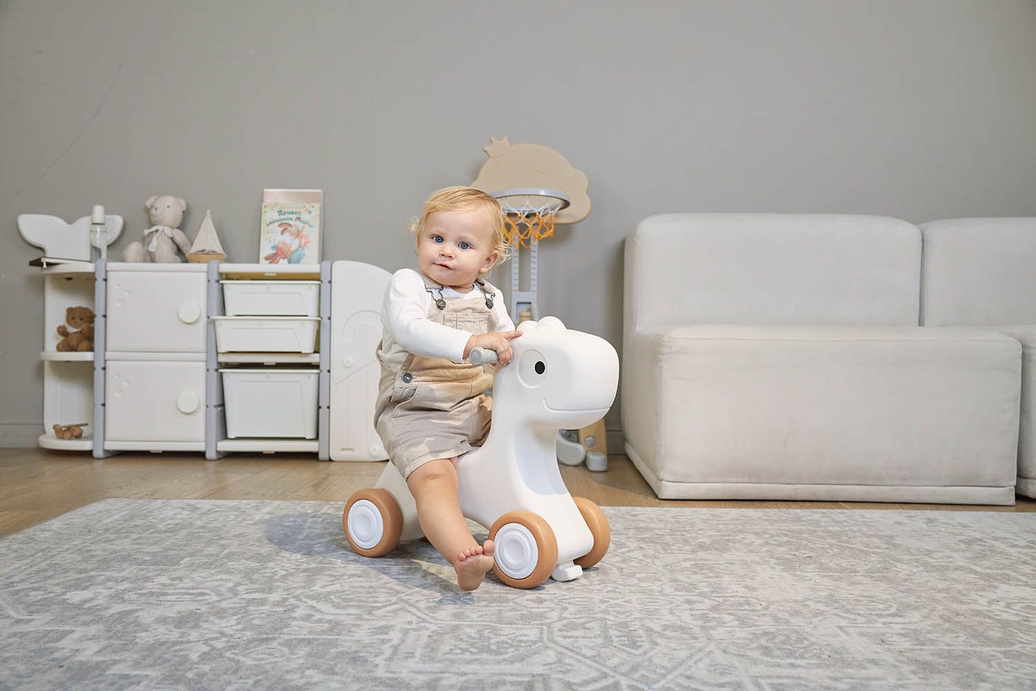 Лошадка-качалка-беговел UNIX Kids Camel PPRHWHCL
