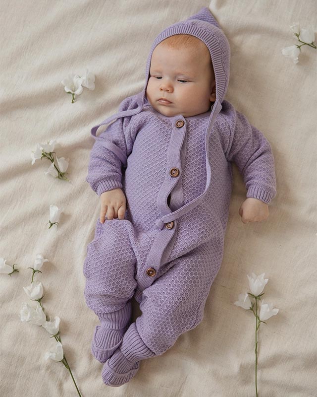 Комбинезон детский LoomKnits Лиловый хлопок