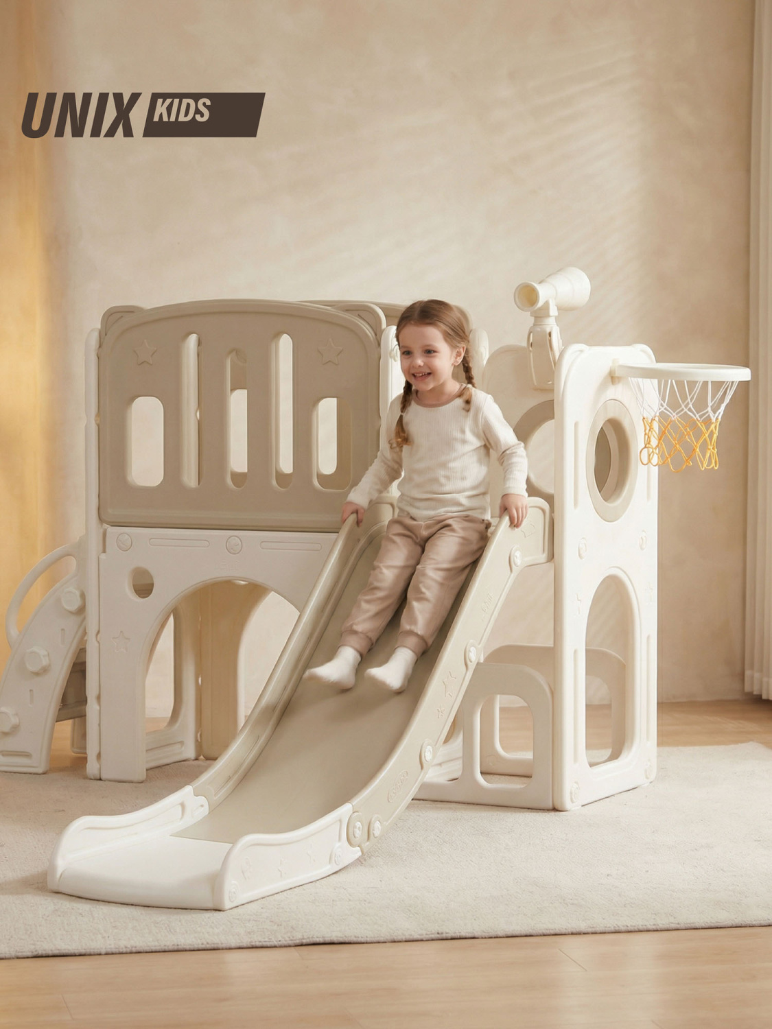 Комплекс игровой UNIX Kids горка, баскетбольное кольцо, смотровая башня Star