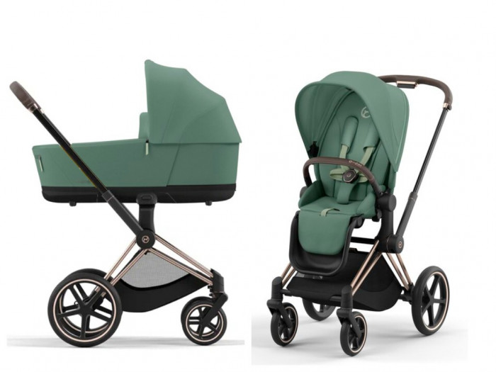 Коляска 2 в 1 Cybex Priam IV шасси Rosegold
