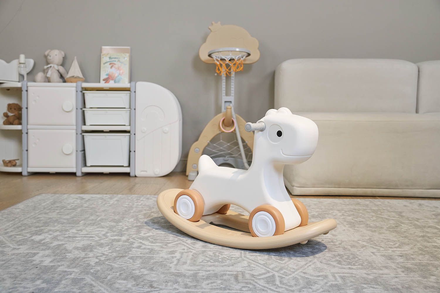 Лошадка-качалка-беговел UNIX Kids Camel PPRHWHCL