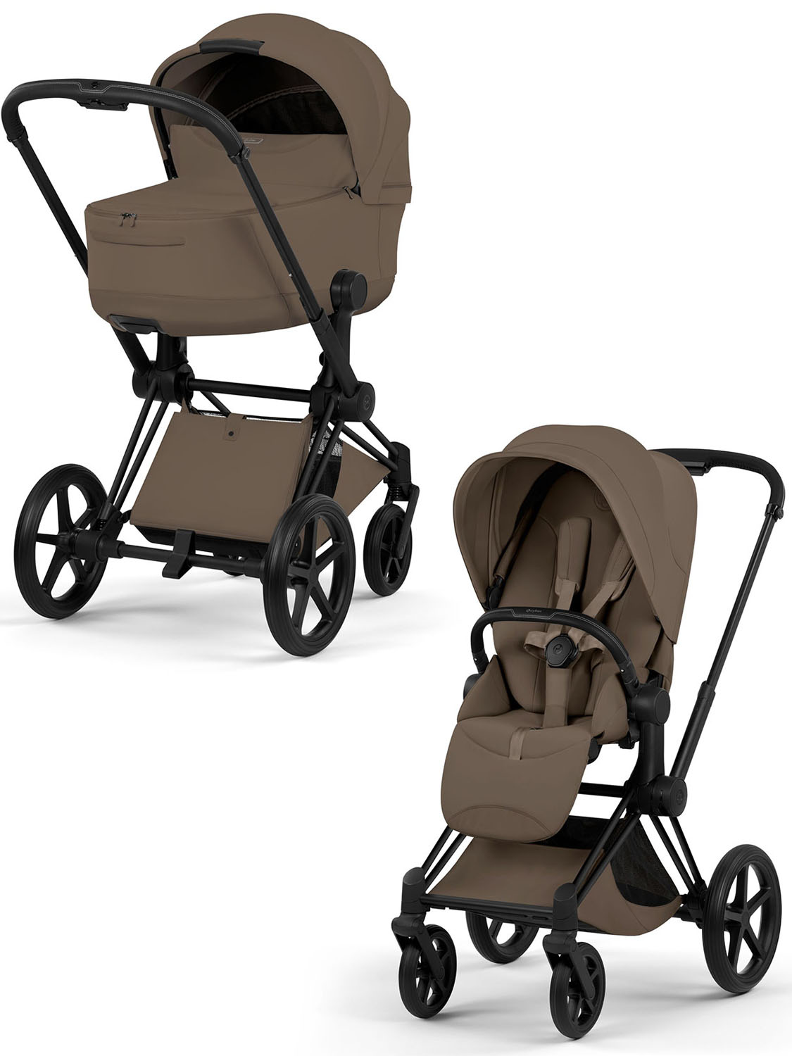 Коляска 2 в 1 Cybex Priam (5) Style шасси Matt Black