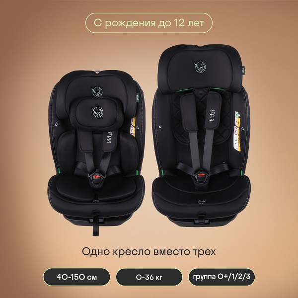 Автокресло 0+/1/2/3 KIDZI SPIN 360 i-SIZE