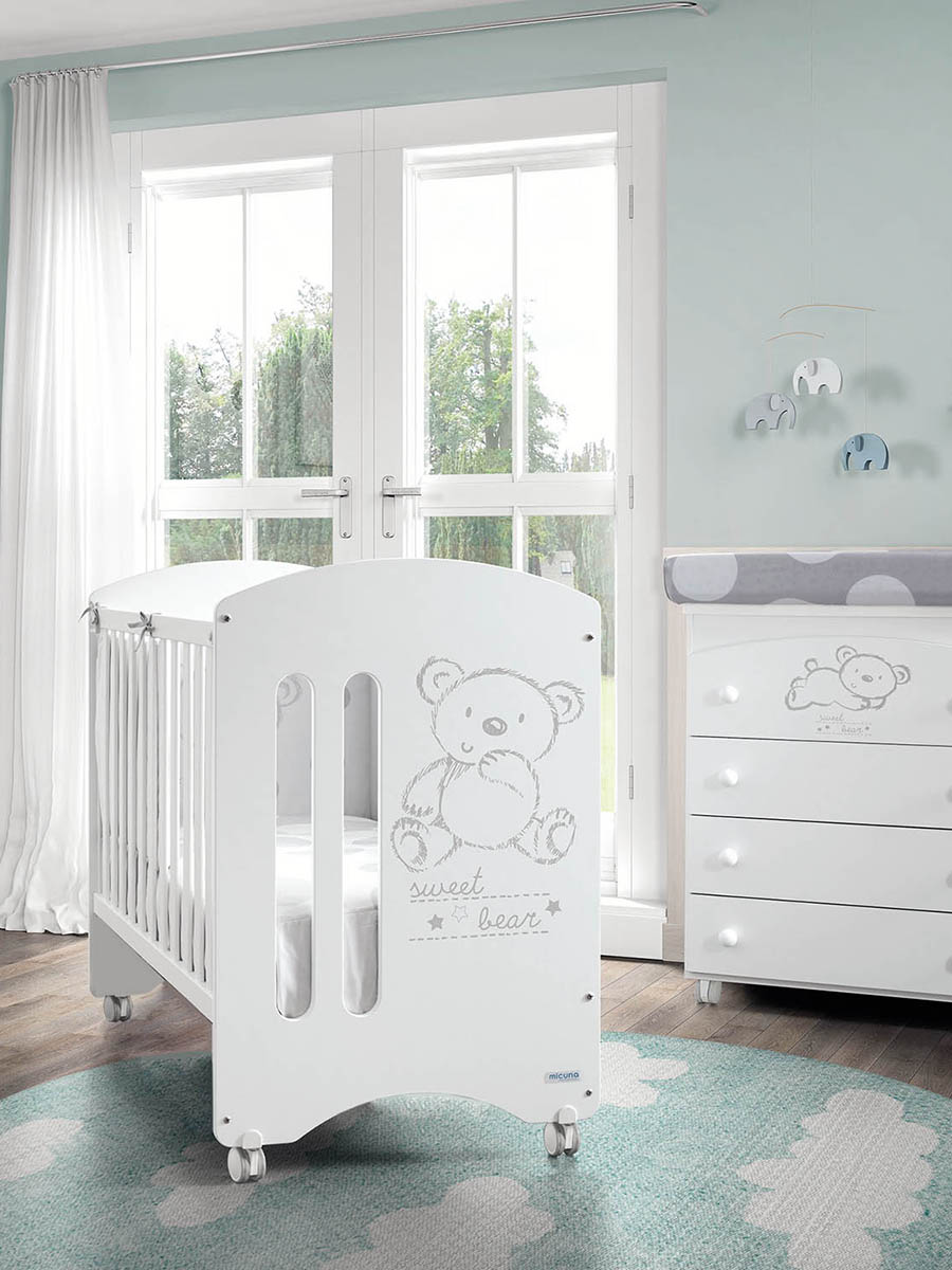 Кровать приставная Micuna Sweet Bear 120*60 с матрацем CH-620