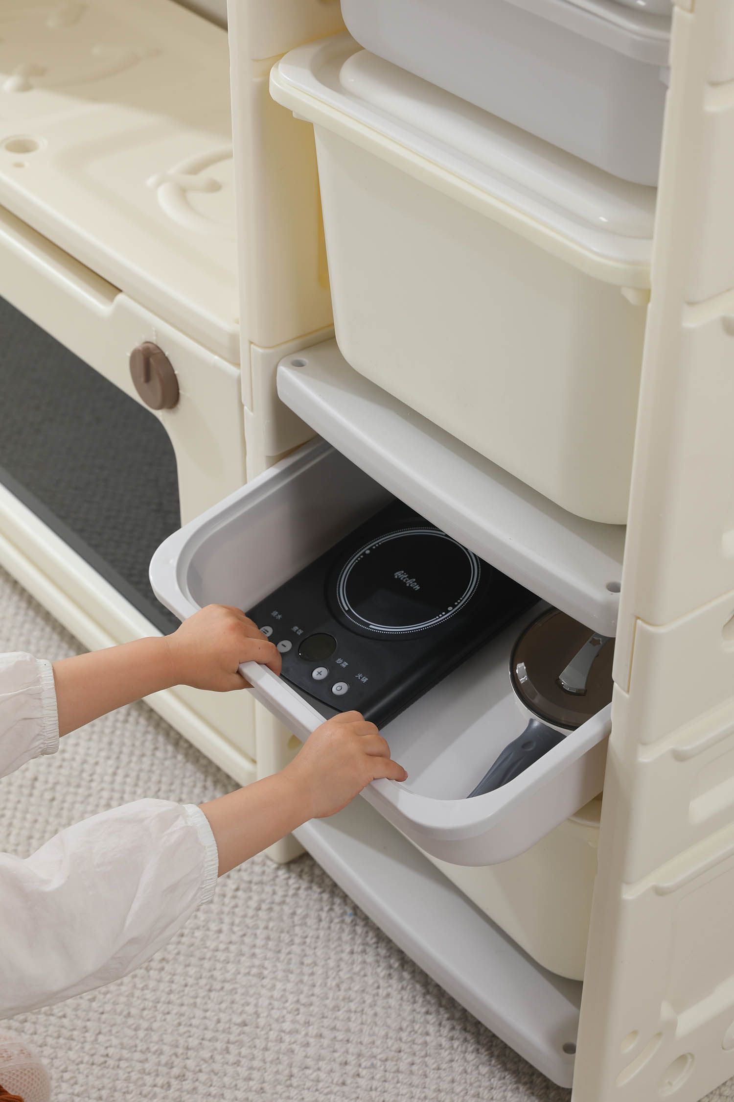 Кухня детская UNIX Kids Cook & Store 8 Grey PKTNC&S8GRY 48 элементов