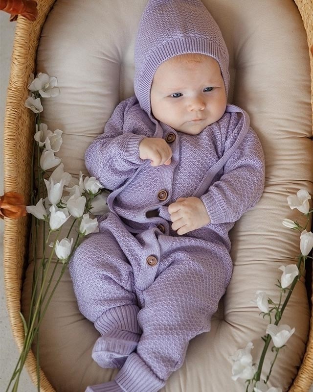 Комбинезон детский LoomKnits Лиловый хлопок