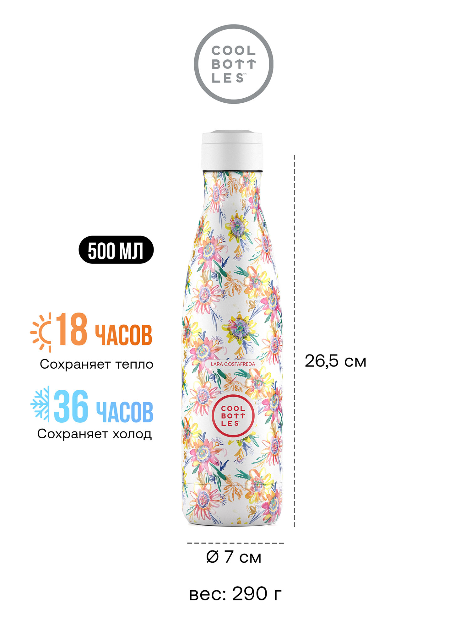 Термос–термобутылка Cool Bottles 500мл