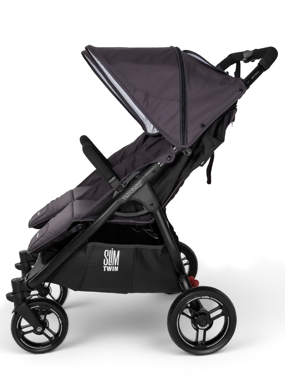 Коляска прогулочная для двойни Valco Baby Slim Twin 2.0