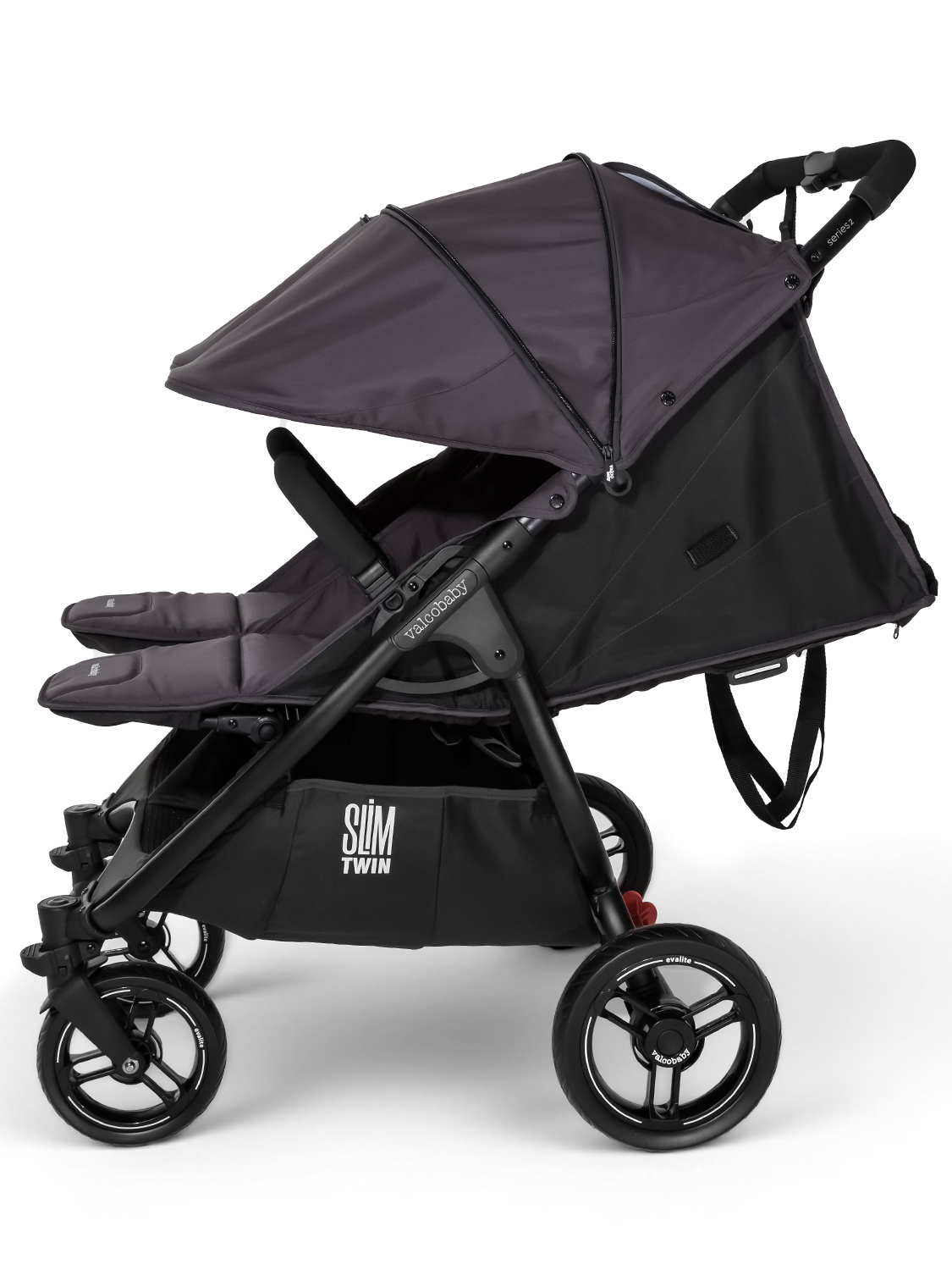 Коляска прогулочная для двойни Valco Baby Slim Twin 2.0
